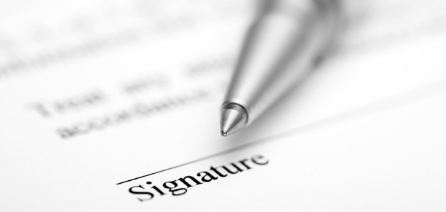 stylo signature contrat